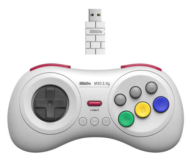8BitDo M30 2.4G Wireless Pad White RET00367 - 1353352 - zdjęcie